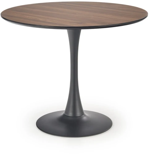Stół okrągły Olmo 90 cm orzech / czarny
