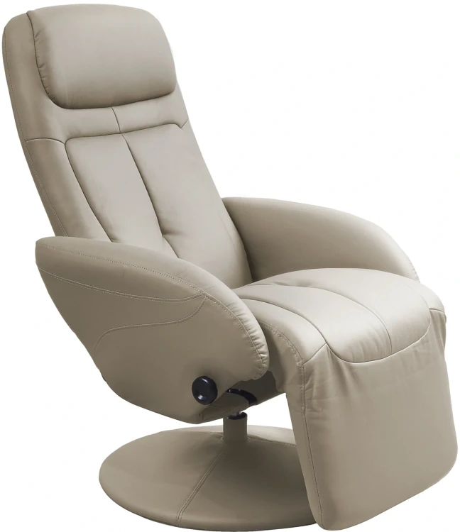 Fotel wypoczynkowy Optima rozkładany eco skóra do salonu cappuccino