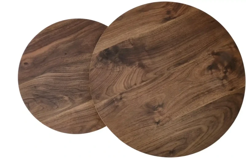 Zestaw dwóch ław stolików Oreo orzechowy / czarny