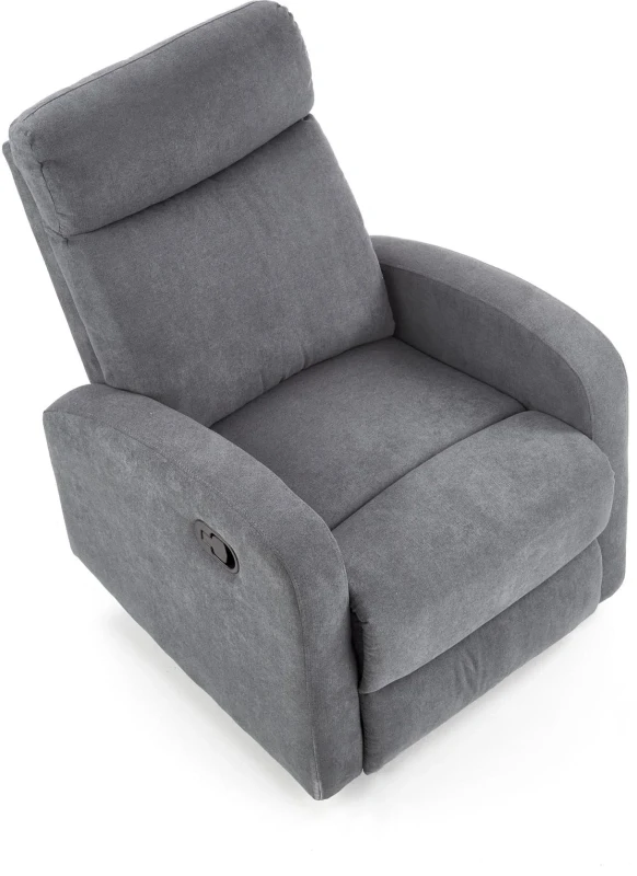 Fotel wypoczynkowy Oslo 1S z podnóżkiem do salonu popielaty