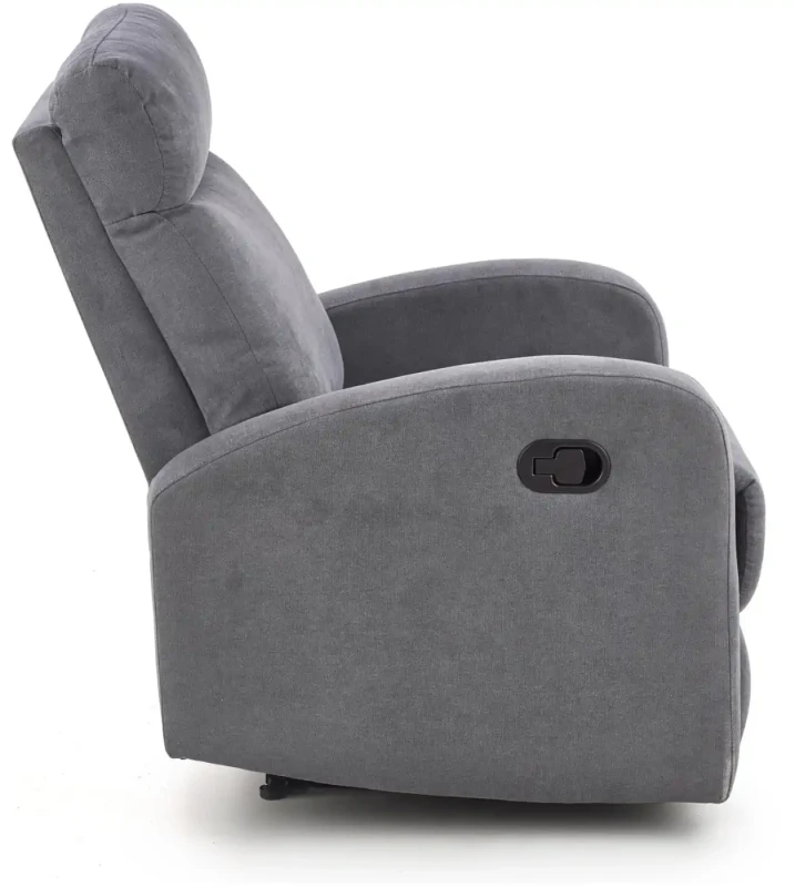 Fotel wypoczynkowy Oslo 1S z podnóżkiem do salonu popielaty
