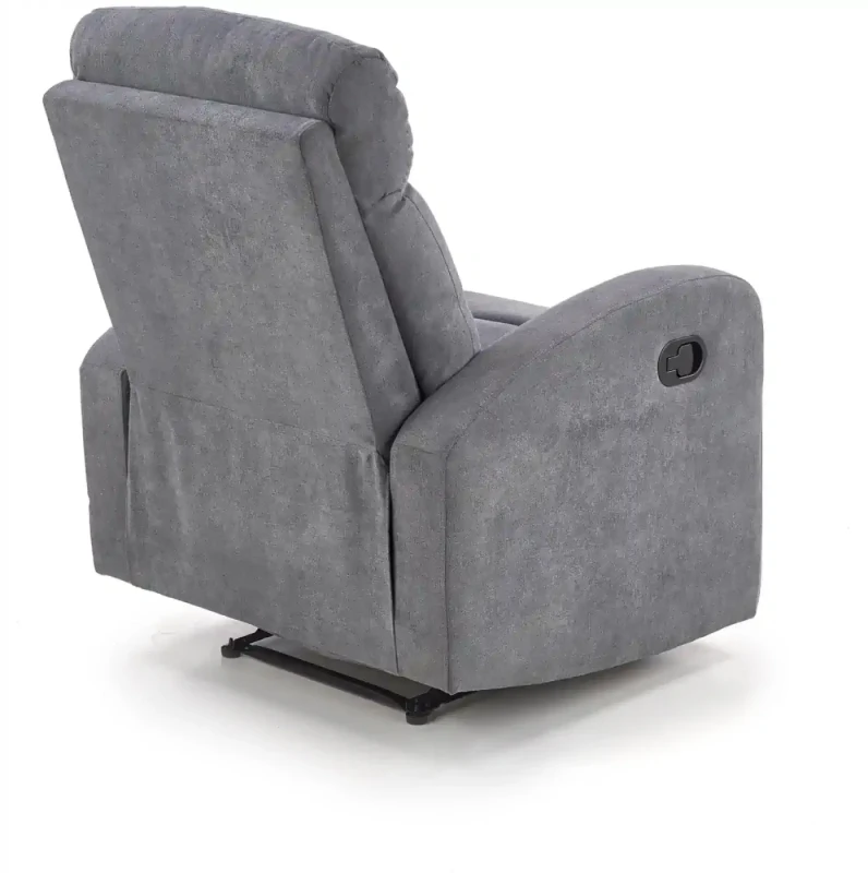 Fotel wypoczynkowy Oslo 1S z podnóżkiem do salonu popielaty