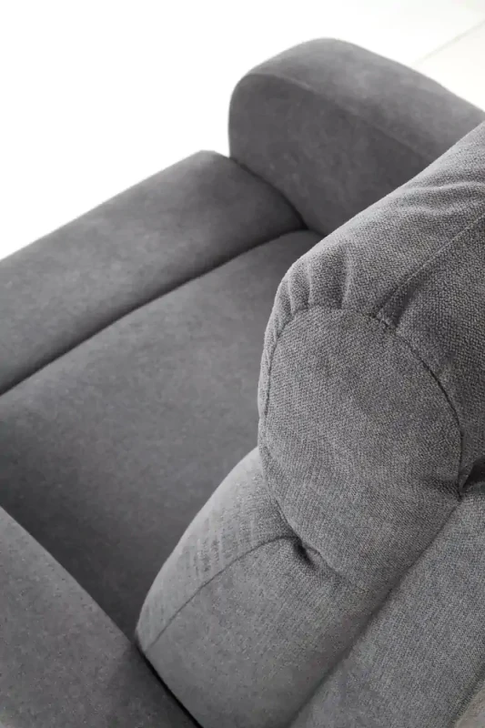 Fotel wypoczynkowy Oslo 1S z podnóżkiem do salonu popielaty