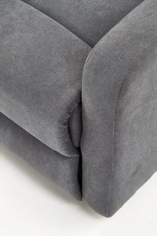 Fotel wypoczynkowy Oslo 1S z podnóżkiem do salonu popielaty