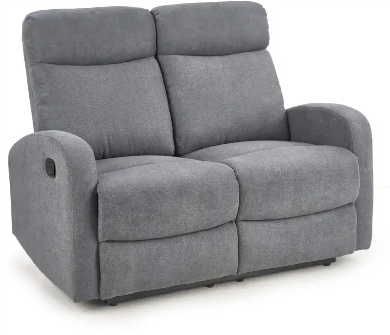 Sofa Oslo 2S podwójna z podnóżkiem ciemny popiel