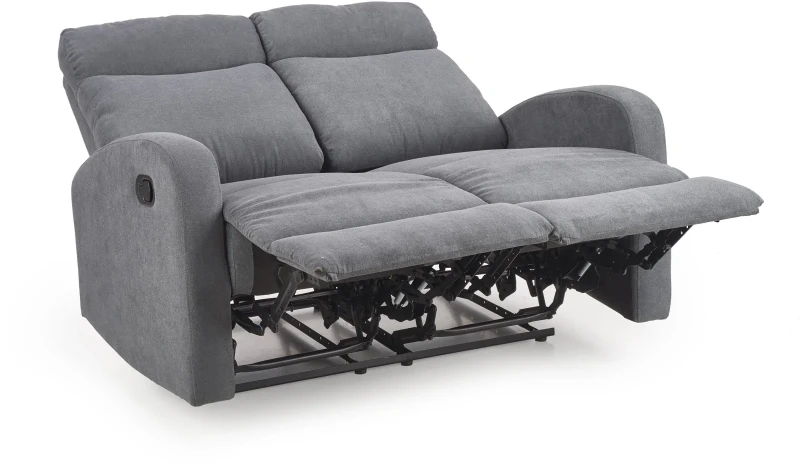 Sofa Oslo 2S podwójna z podnóżkiem ciemny popiel