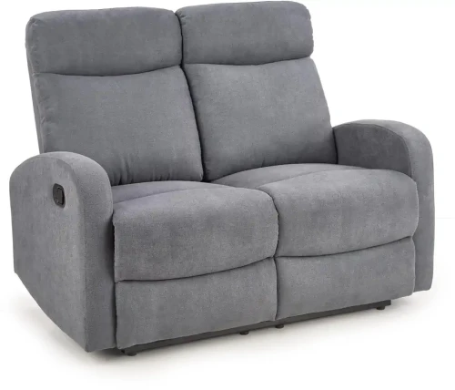 Sofa Oslo 2S podwójna z podnóżkiem ciemny popiel