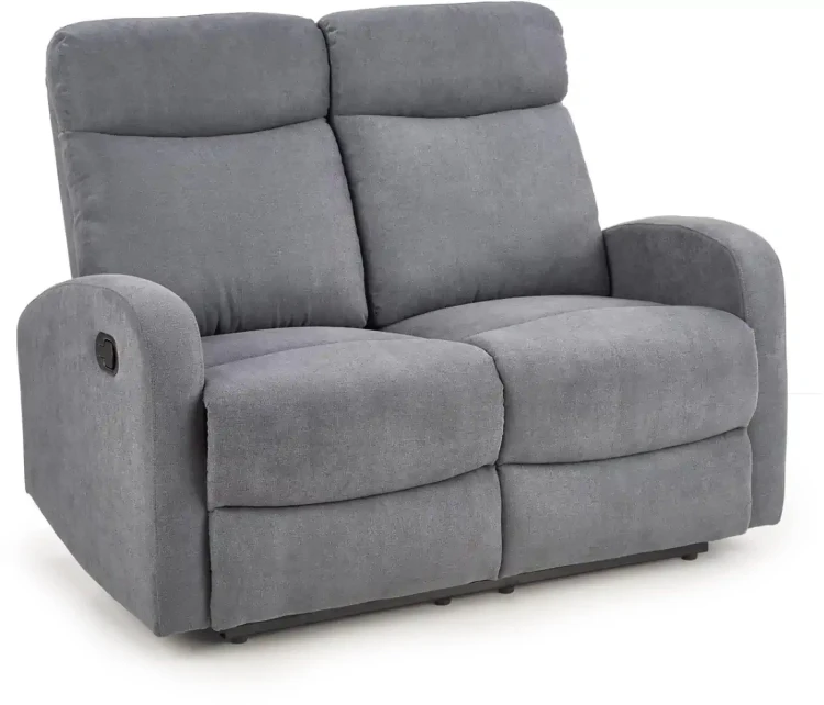 Sofa Oslo 2S podwójna z podnóżkiem ciemny popiel