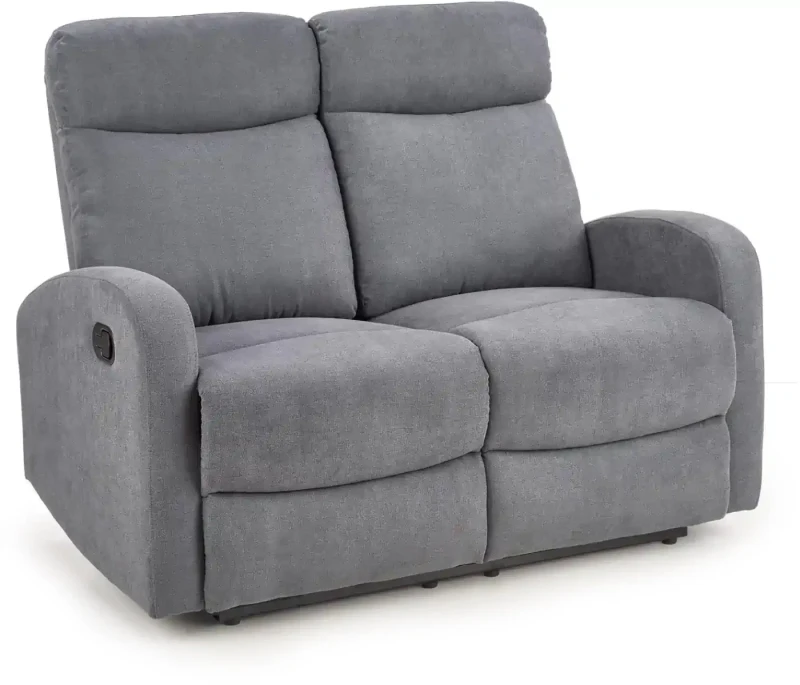 Sofa Oslo 2S podwójna z podnóżkiem ciemny popiel