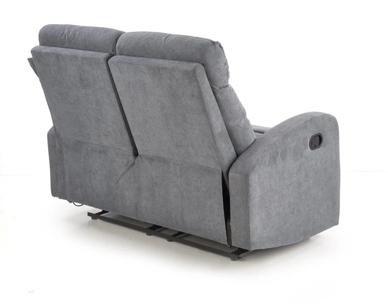 Sofa Oslo 2S podwójna z podnóżkiem ciemny popiel