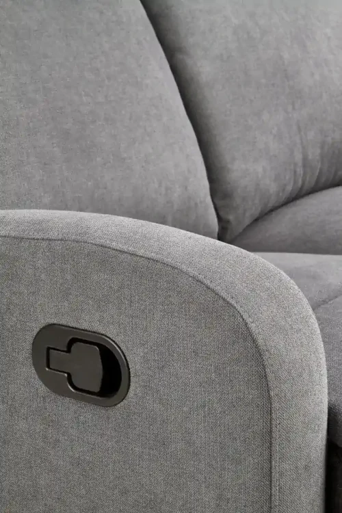Sofa Oslo 2S podwójna z podnóżkiem ciemny popiel