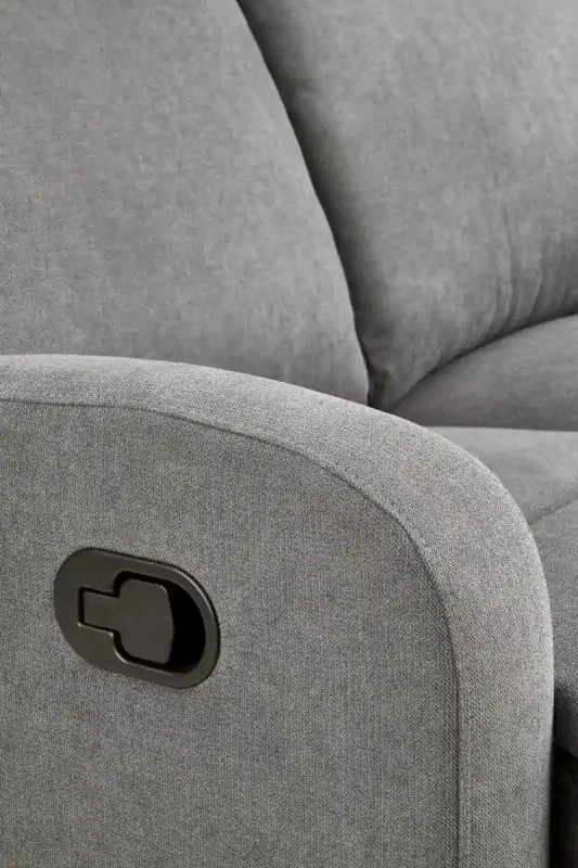 Sofa Oslo 2S podwójna z podnóżkiem ciemny popiel