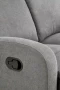 Sofa Oslo 2S podwójna z podnóżkiem ciemny popiel
