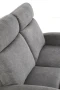 Sofa Oslo 2S podwójna z podnóżkiem ciemny popiel