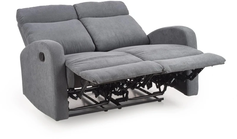 Sofa Oslo 2S podwójna z podnóżkiem ciemny popiel