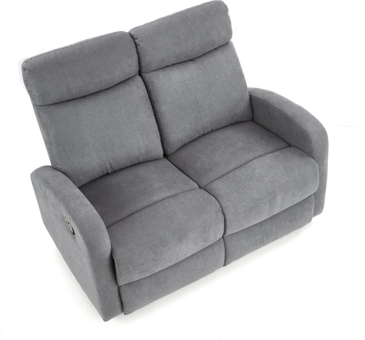 Sofa Oslo 2S podwójna z podnóżkiem ciemny popiel