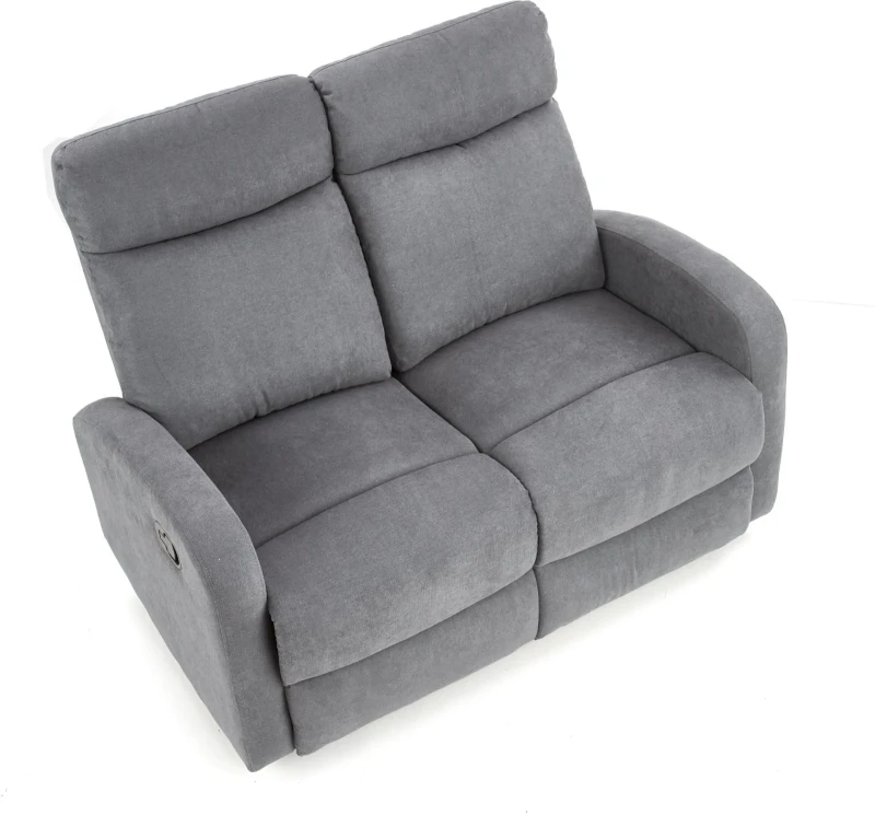 Sofa Oslo 2S podwójna z podnóżkiem ciemny popiel