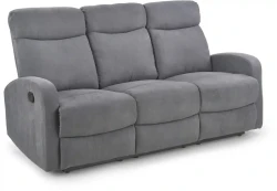 Sofa Oslo 3S z rozkładanym podnóżkiem ciemny popiel