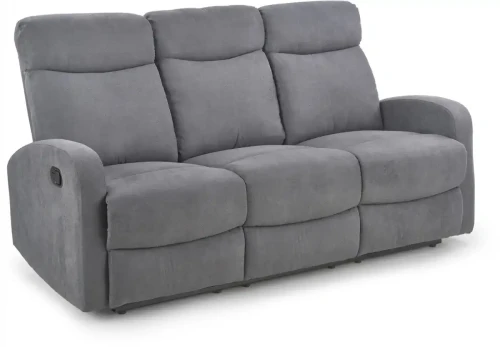 Sofa Oslo 3S z rozkładanym podnóżkiem ciemny popiel