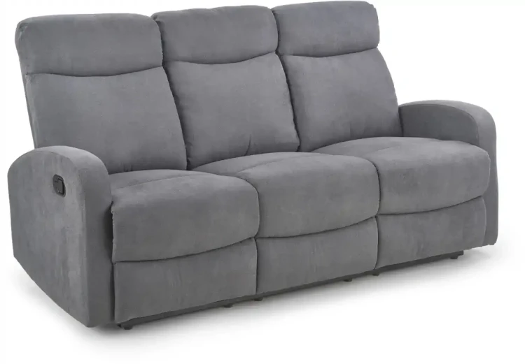 Sofa Oslo 3S z rozkładanym podnóżkiem ciemny popiel