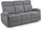 Sofa Oslo 3S z rozkładanym podnóżkiem ciemny popiel