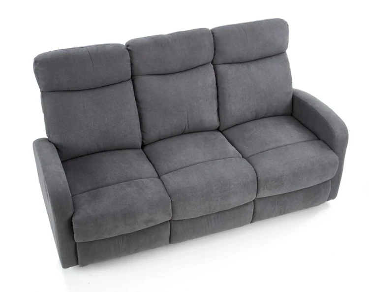 Sofa Oslo 3S z rozkładanym podnóżkiem ciemny popiel