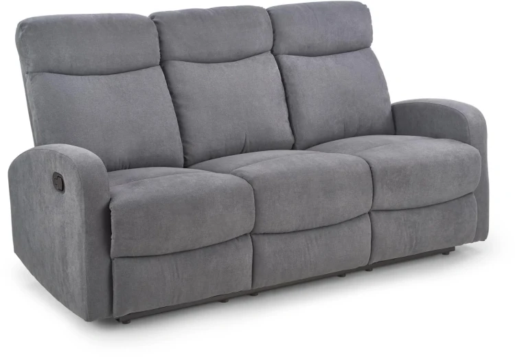 Sofa Oslo 3S z rozkładanym podnóżkiem ciemny popiel