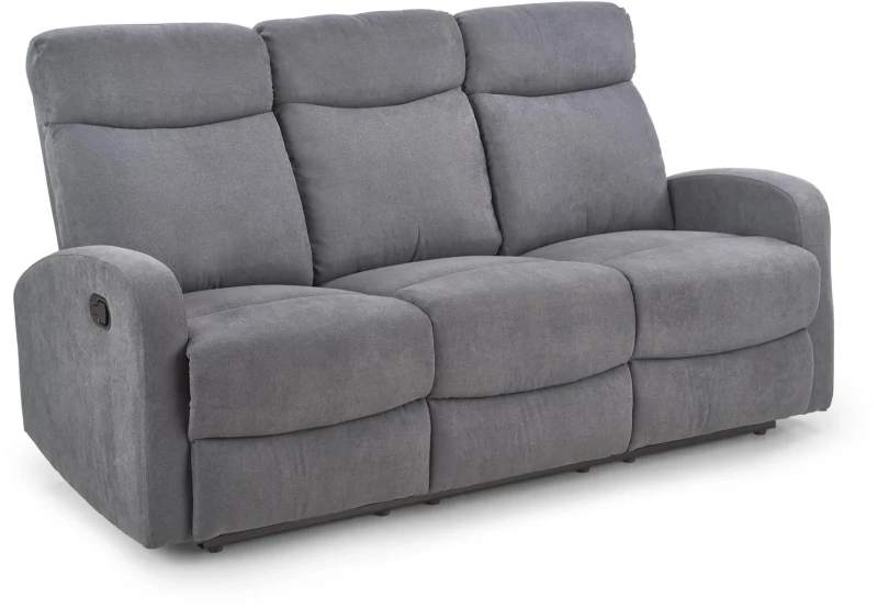 Sofa Oslo 3S z rozkładanym podnóżkiem ciemny popiel