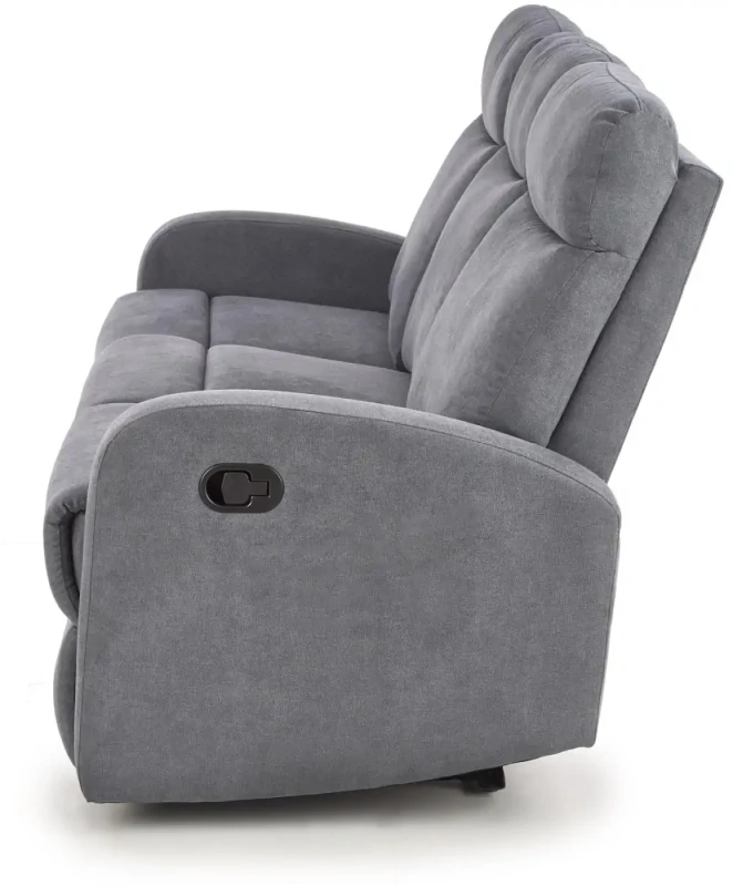 Sofa Oslo 3S z rozkładanym podnóżkiem ciemny popiel