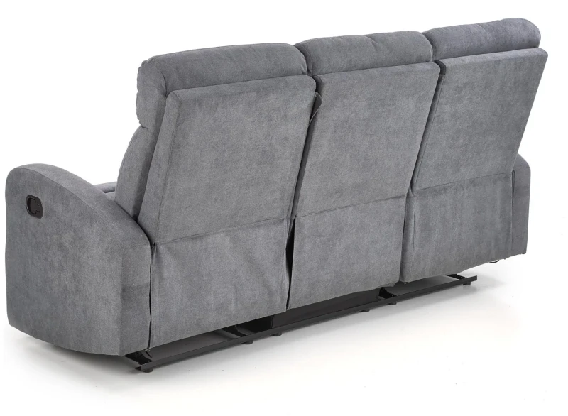 Sofa Oslo 3S z rozkładanym podnóżkiem ciemny popiel