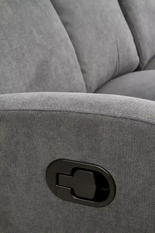 Sofa Oslo 3S z rozkładanym podnóżkiem ciemny popiel