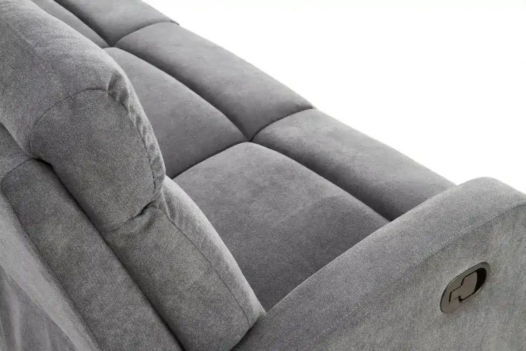 Sofa Oslo 3S z rozkładanym podnóżkiem ciemny popiel