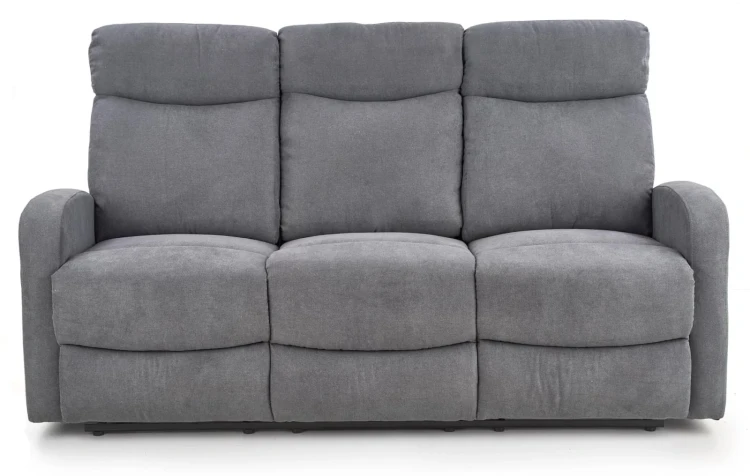 Sofa Oslo 3S z rozkładanym podnóżkiem ciemny popiel