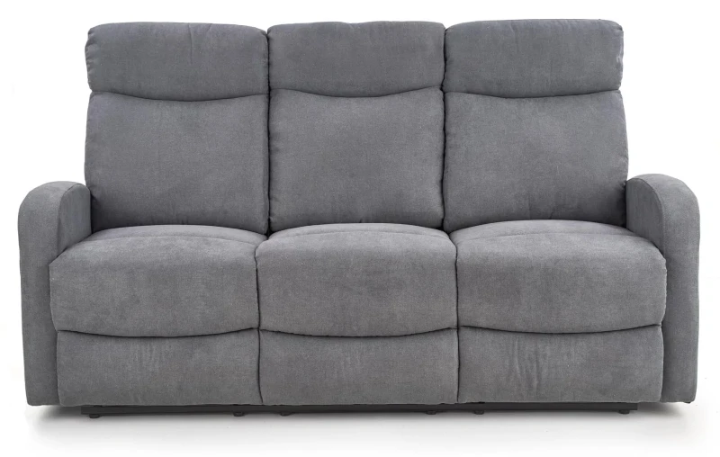 Sofa Oslo 3S z rozkładanym podnóżkiem ciemny popiel