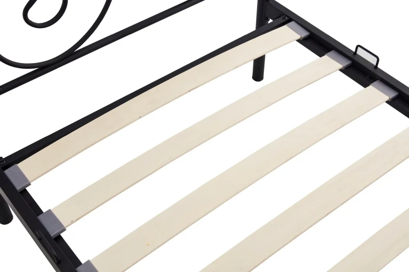 Łóżko pojedyncze Panama 90x200cm czarny