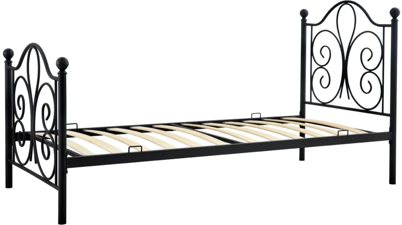 Łóżko pojedyncze Panama 90x200cm czarny