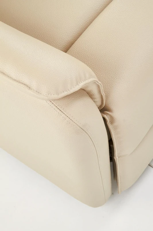 Fotel wypoczynkowy Paradise z funkcją elektrycznego rozkładania oraz funkcją kołyski do salonu kremowy