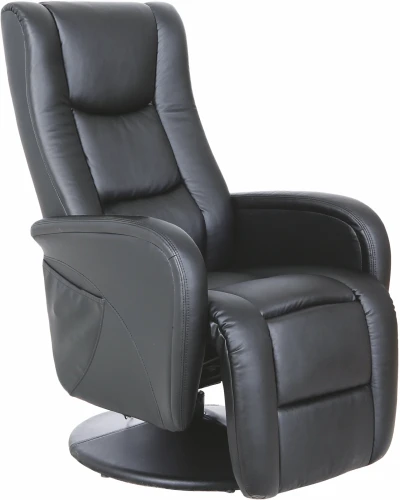 Fotel wypoczynkowy Pulsar rozkładany z funkcją masażu do salonu czarny