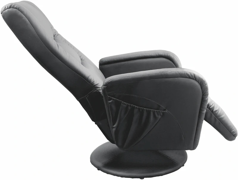 Fotel wypoczynkowy Pulsar rozkładany z funkcją masażu do salonu czarny