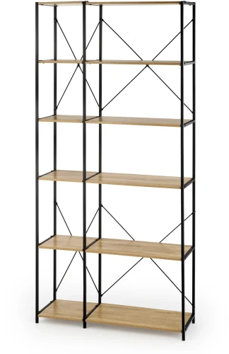 Regał REG19 do salonu dąb sonoma/czarny