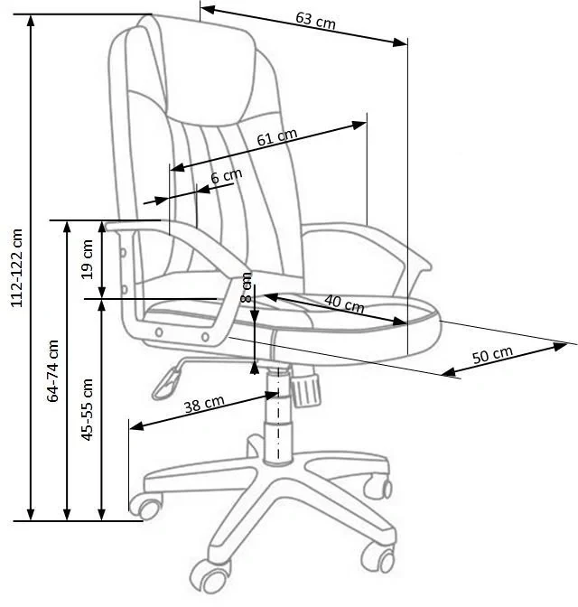 Fotel biurowy obrotowy Rino do biura popiel