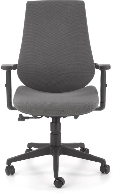 Fotel gabinetowy Rubio obrotowy z regulacją podłokietników do biura popielaty/czarny