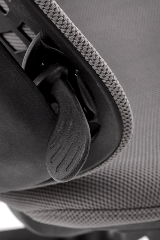 Fotel gabinetowy Rubio obrotowy z regulacją podłokietników do biura popielaty/czarny