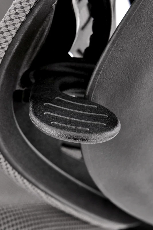 Fotel gabinetowy Rubio obrotowy z regulacją podłokietników do biura popielaty/czarny