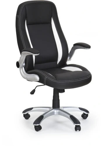 Fotel gabinetowy Saturn obrotowy z regulacją podłokietników do biura czarny