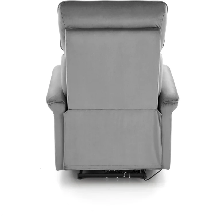 Fotel wypoczynkowy Semir z funkcją elektrycznego rozkładania/gniazdo USB do salonu popielaty