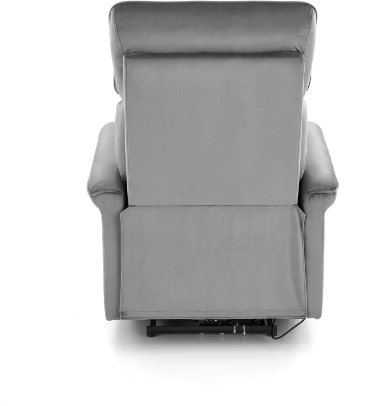 Fotel wypoczynkowy Semir z funkcją elektrycznego rozkładania/gniazdo USB do salonu popielaty