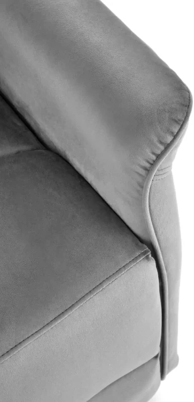 Fotel wypoczynkowy Semir z funkcją elektrycznego rozkładania/gniazdo USB do salonu popielaty