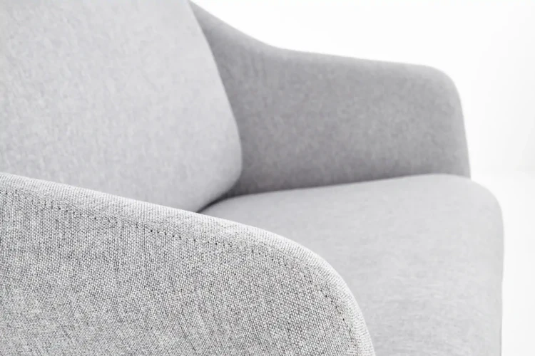 Fotel wypoczynkowy podwójny SOFT 2 XL z czarnym stelażem jasny popiel
