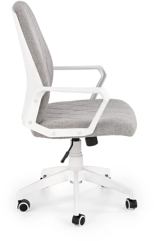 Fotel obrotowy Spin 2 z mechanizmem TILT do biura jasny popiel/biały